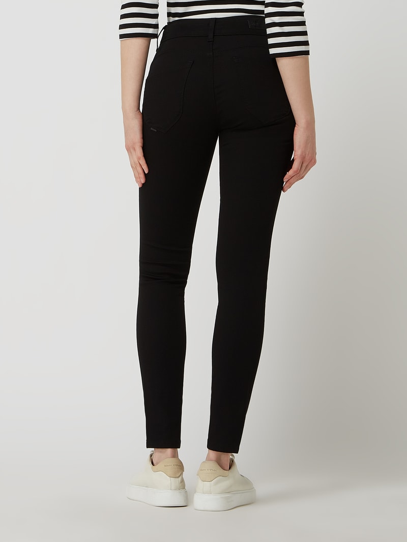 Skinny Fit Jeans mit Stretch-Anteil in schwarz