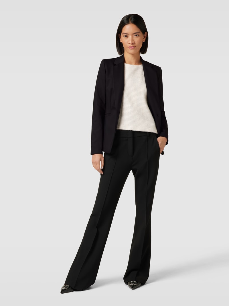Blazer mit Knopfverschluss und Eingrifftaschen Modell 'TECHNO' in schwarz