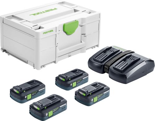 Příslušenství Festool 577104 Energetická sada SYS 18V 4x4.0/TCL6 DUO - 4x akumulátor a nabíječka v Systaineru