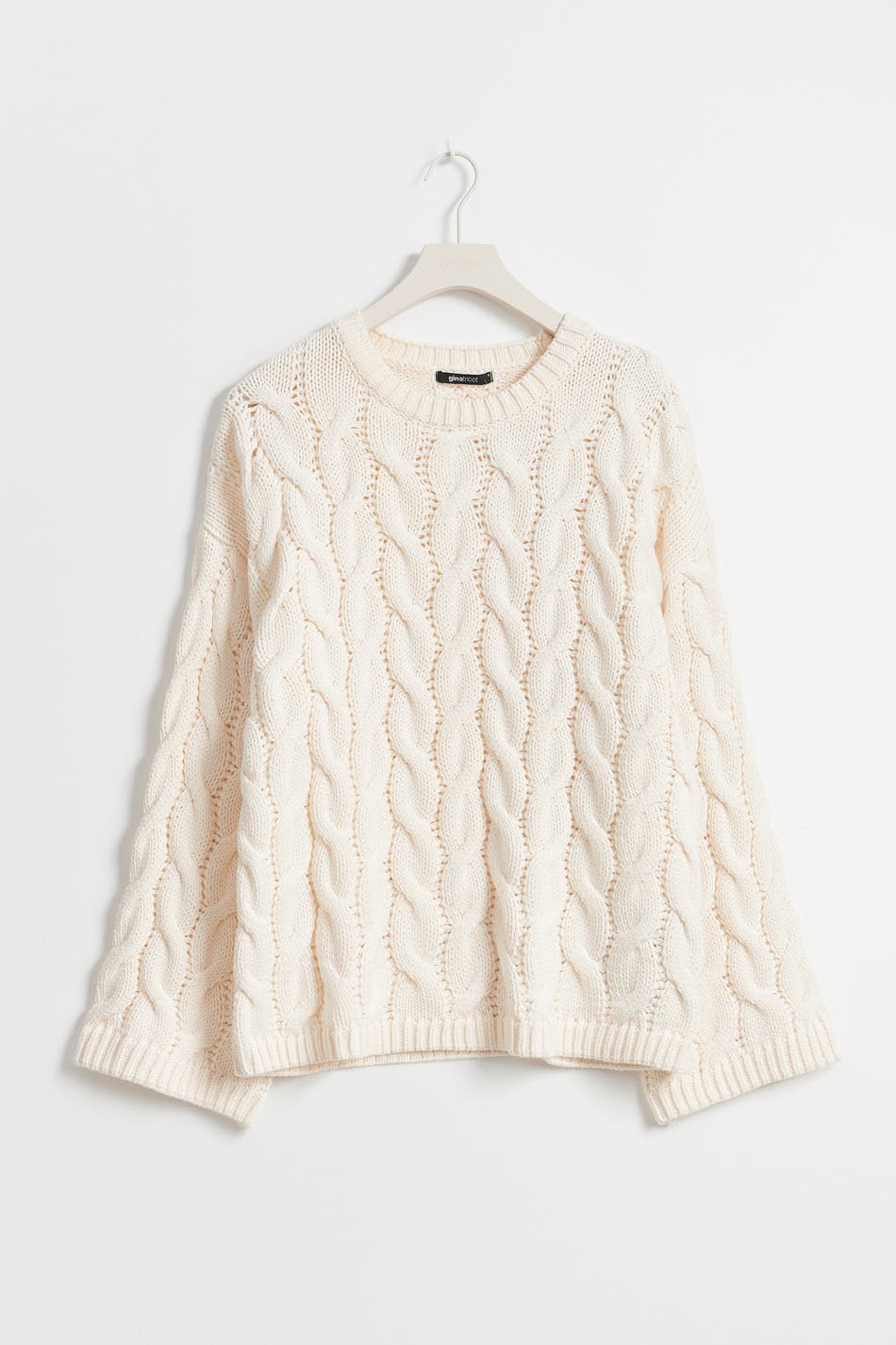 Cable knitted sweater