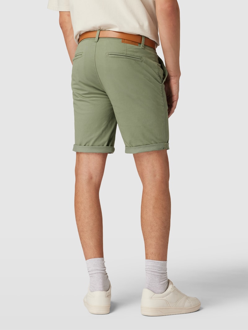 Chinoshorts inklusive Gürtel Modell 'Mike' in olivgrün
