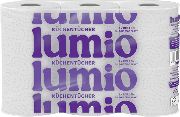 Lumio Küchentücher 3-lagig (3x100 Blatt)