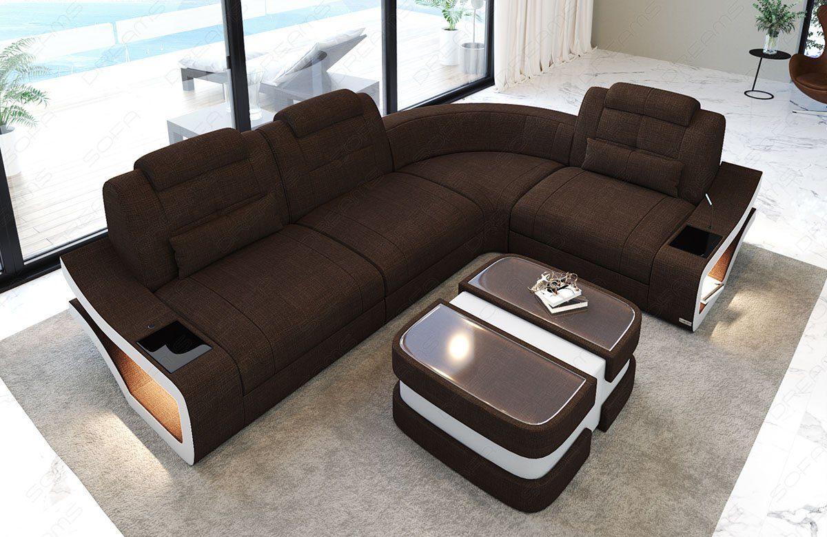 Sofa Dreams Ecksofa Polster Stoff Sofa Elena L Form H Stoffsofa Strukturstoff