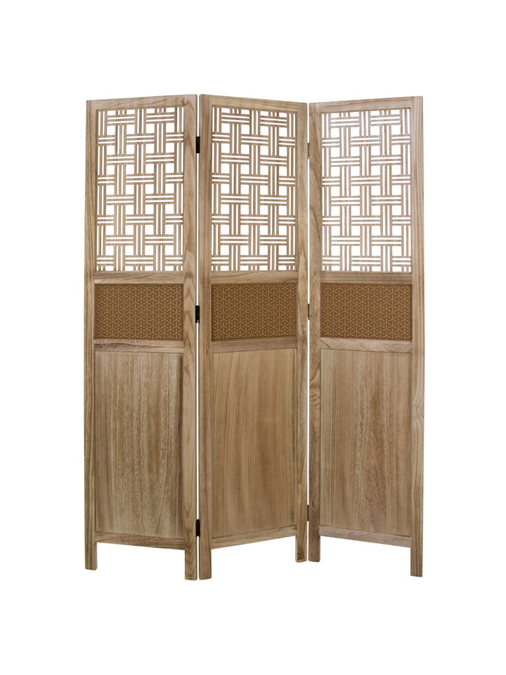 Homestyle4u 3-tlg. Paravent in Braun 120x170 günstig kaufen onesize
