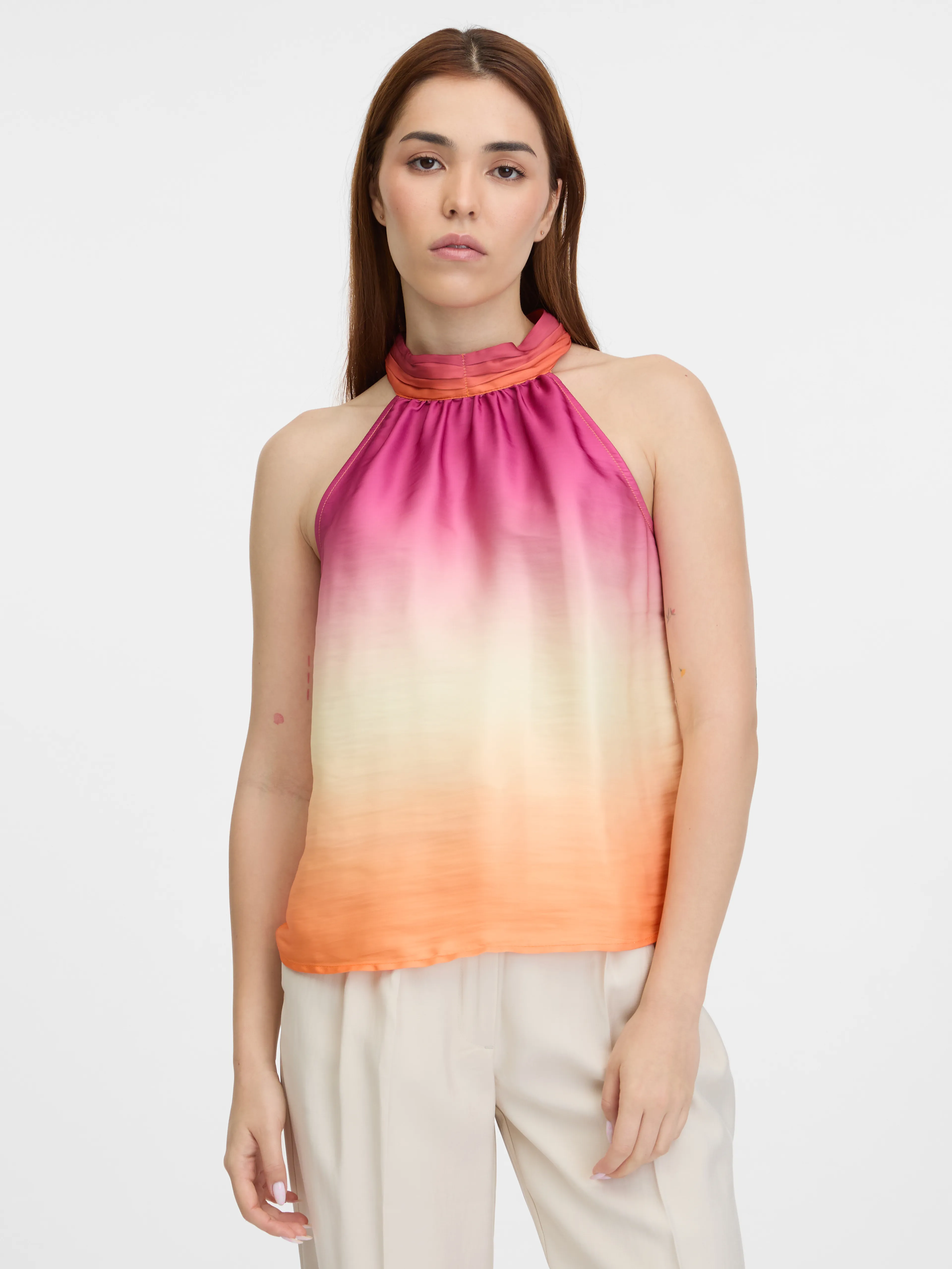 Orangefarbene Damenbluse ORSAY