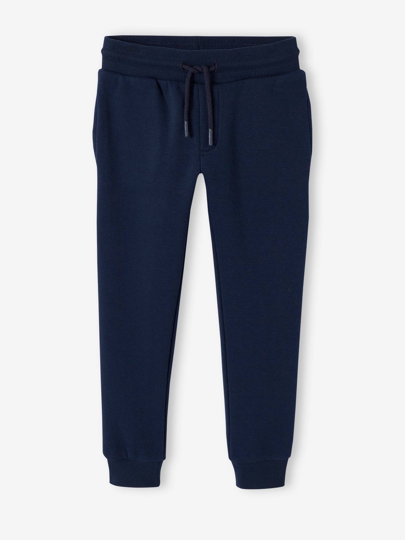 Ensemble sport garçon sweat à capuche et jogging en molleton marine