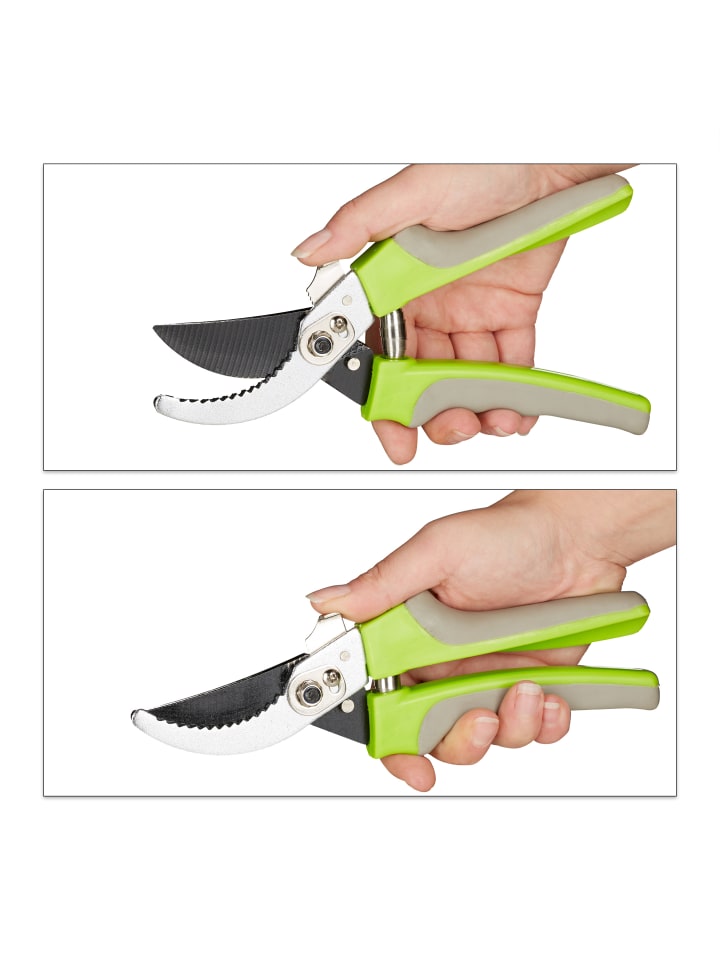relaxdays Gartenschere in Grün/Grau - (L)23 cm günstig kaufen onesize