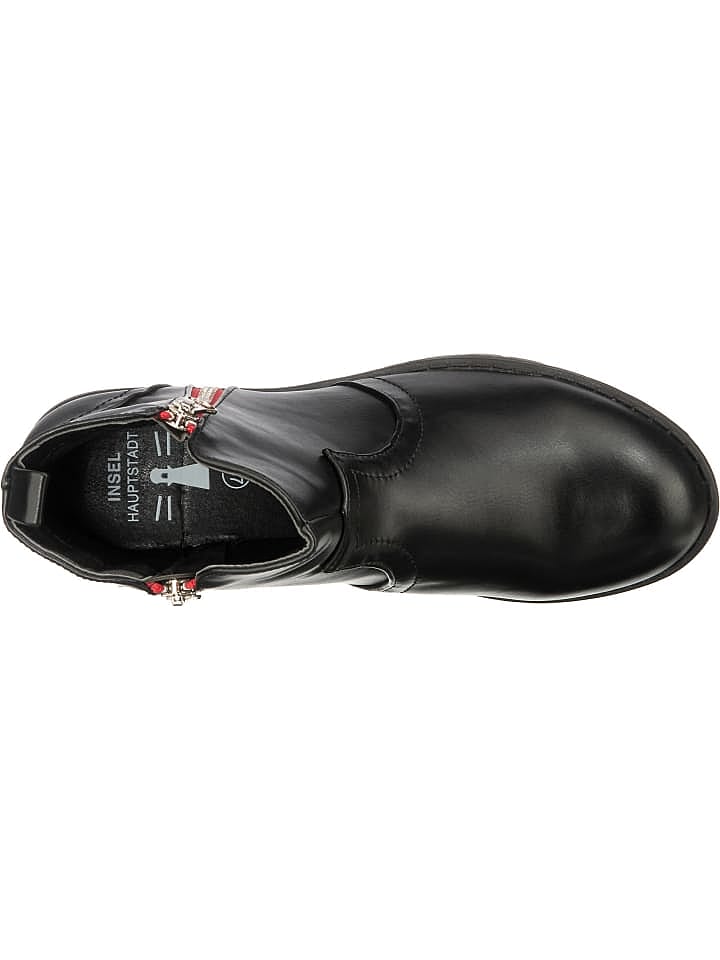 Inselhauptstadt Nappa Look Stiefelette Mit Kontrast-paspel, Easy Entry Zipper Klassische... günstig kaufen 39