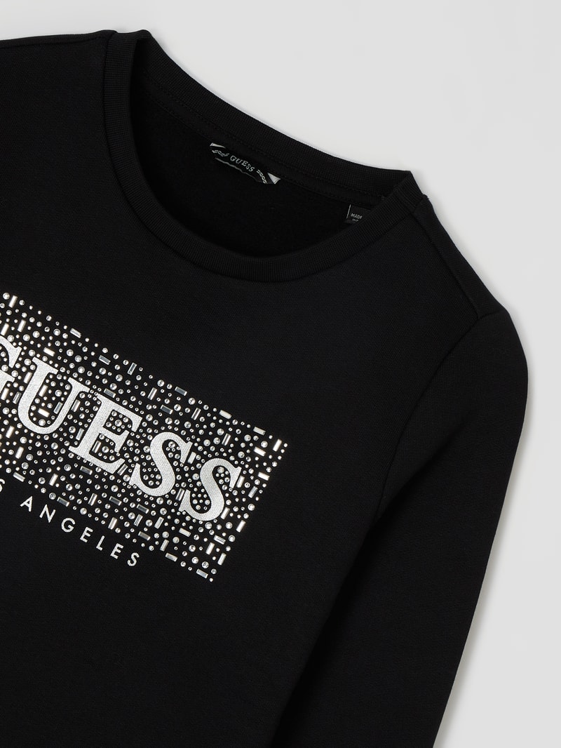 Sweatshirt aus Baumwolle in schwarz