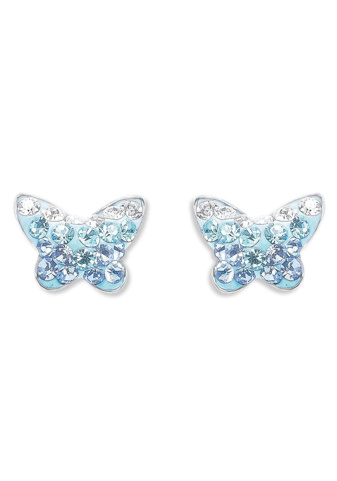 Amor Paar Ohrstecker Schmetterling, 9540761, mit Preciosa Crystal
