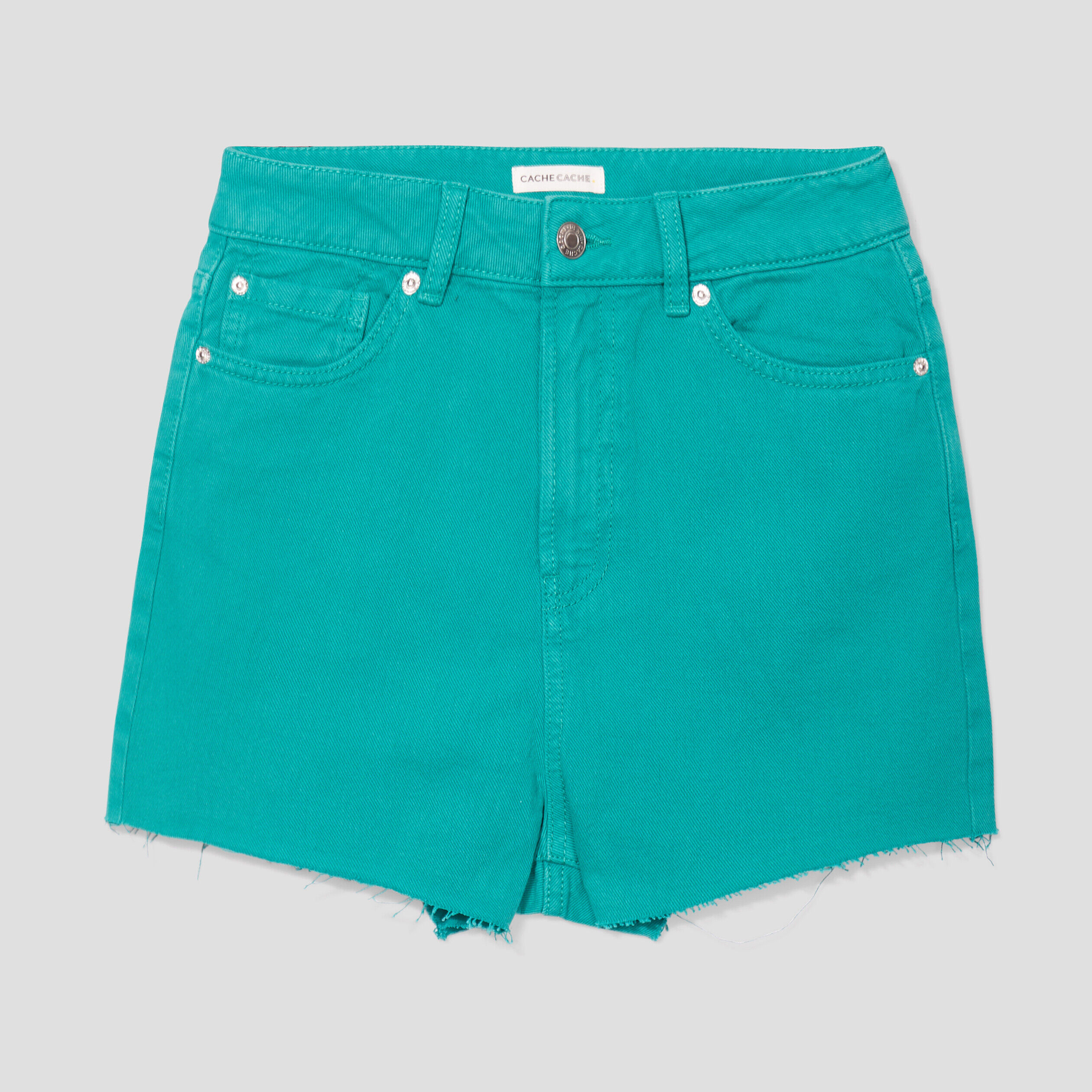 Short droit bords francs vert femme | Cache Cache