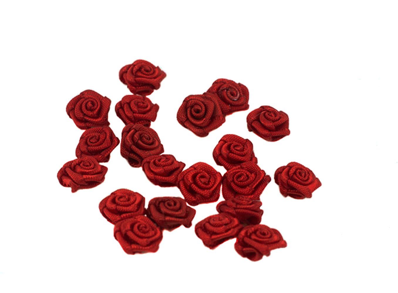 Creativery Streudeko, Satinrosen 10mm rot 20 Stück