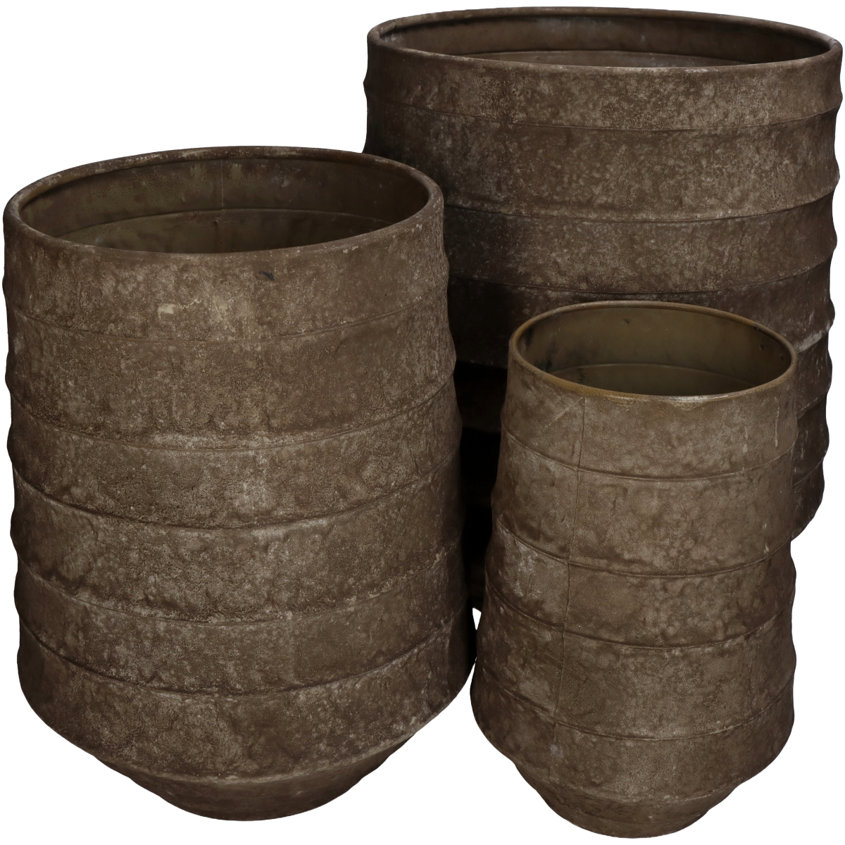 Trendhopper Pflanzentopf 3er Set Browny Metall Braun
