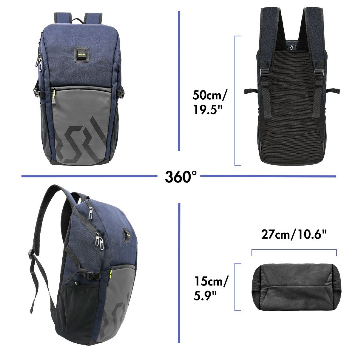 7Magic Wanderrucksack, 30L Wasserdichter Freizeitrucksack Sportrucksack