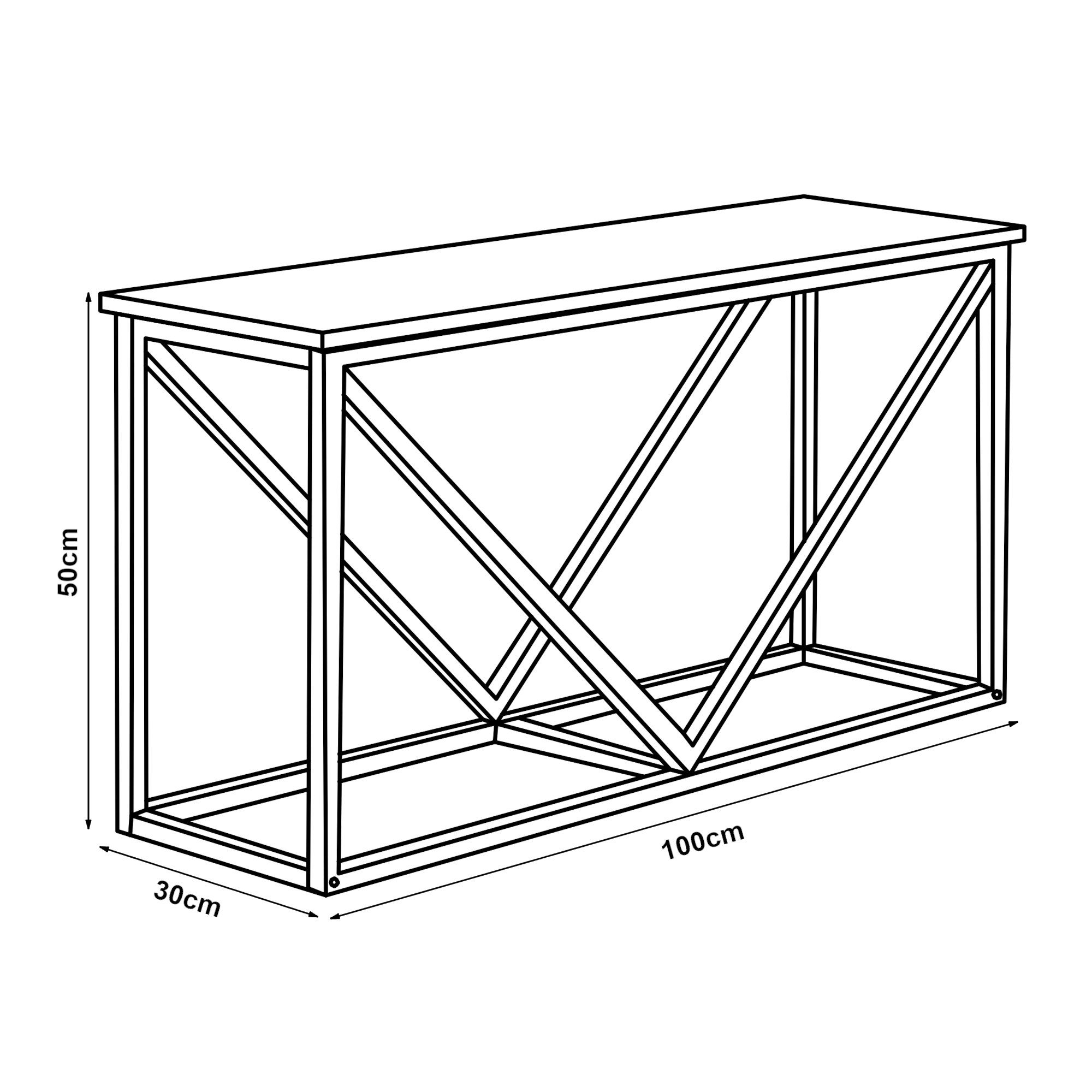 en.casa Kaminholzregal, BxTxH:100x30x50 cm, Vaasa mit Sitzfläche aus Stahl für Innen