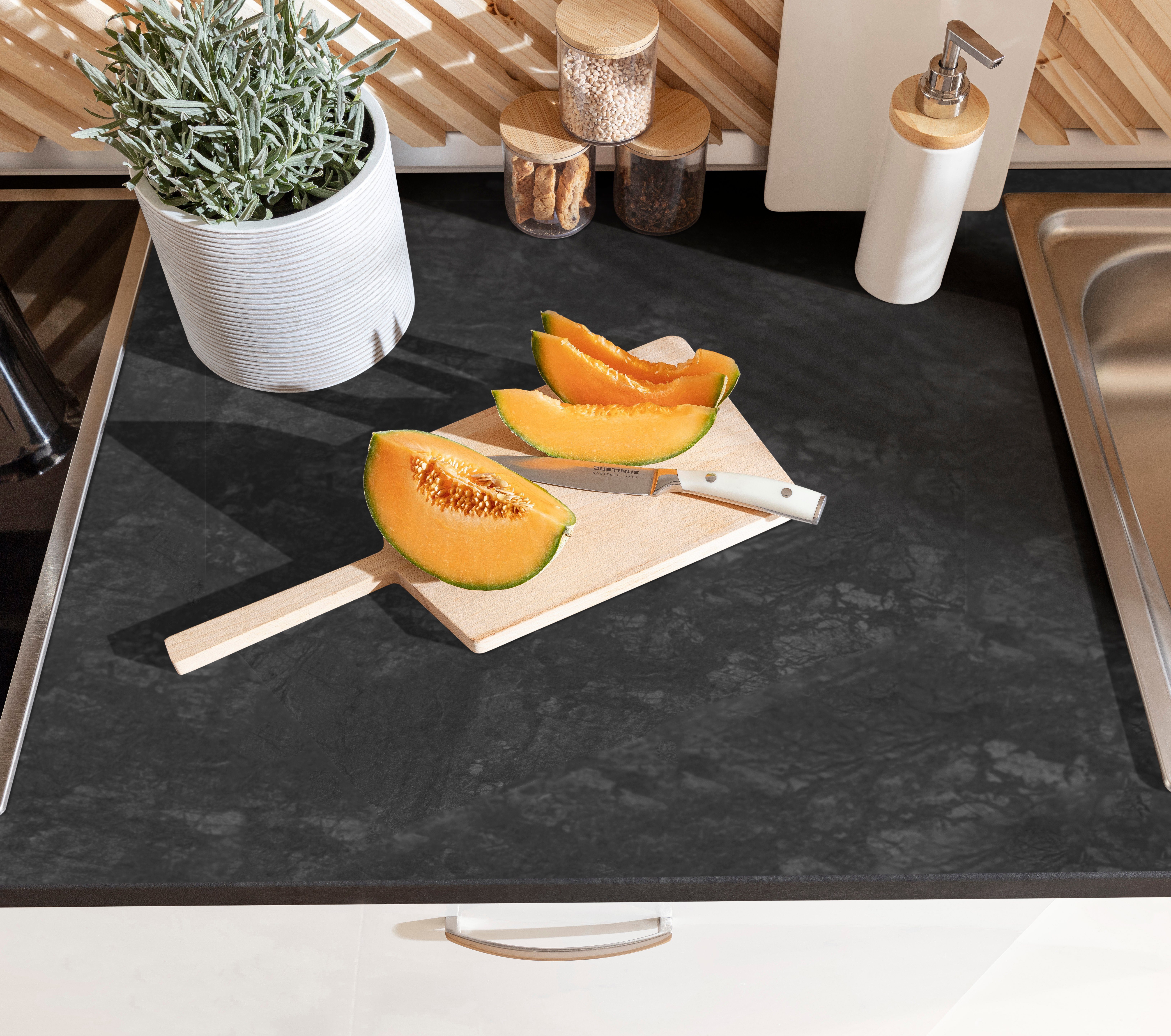 OPTIFIT Küchenzeile Cara, Breite 400 cm, mit HANSEATIC-E-Geräten, Induktions-Kochfeld, Soft-Close-Funktion