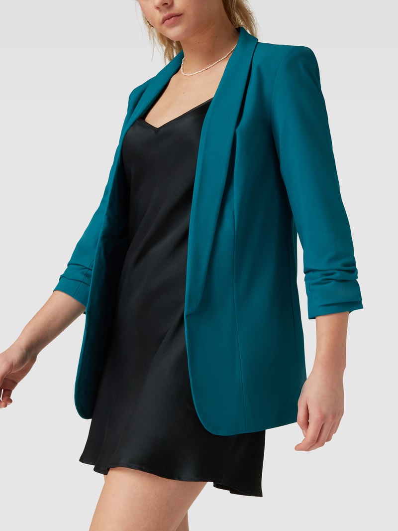 Blazer mit Schalkragen in petrol
