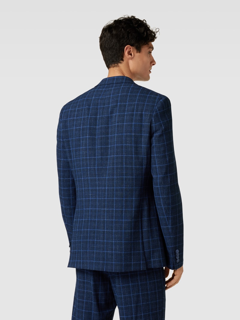 2-Knopf-Sakko mit Tartan-Karo in marineblau