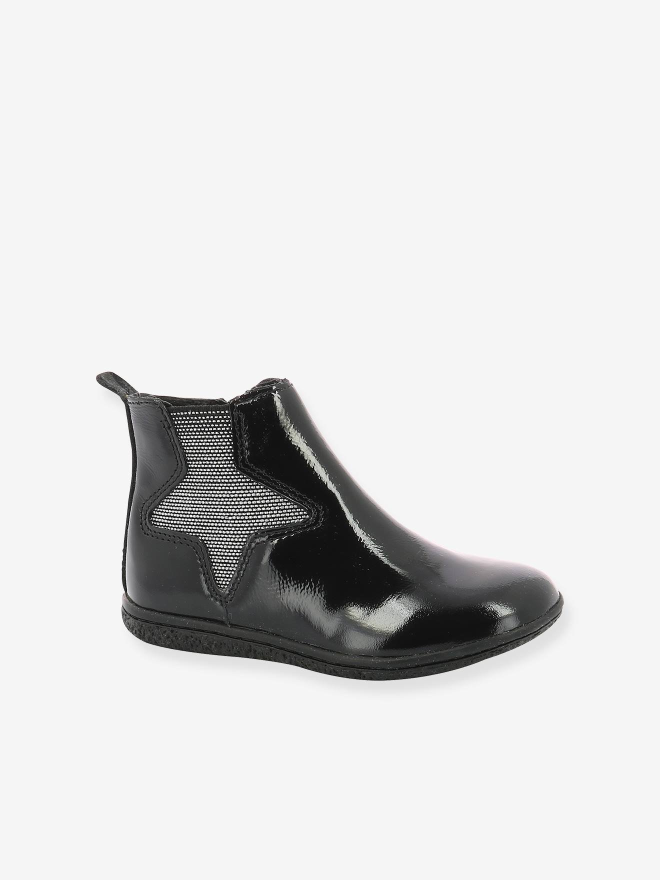 Boots fille Vermillon KICKERS® noir vernis
