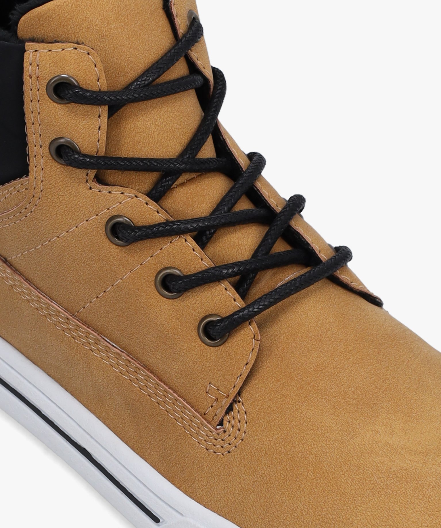 Boots fourrées Garçon en suédine unie camel | GEMO
