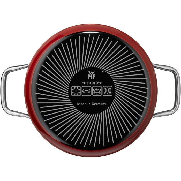 Fusiontec Compact Kochtopf mit Glasdeckel, 22 cm, Red