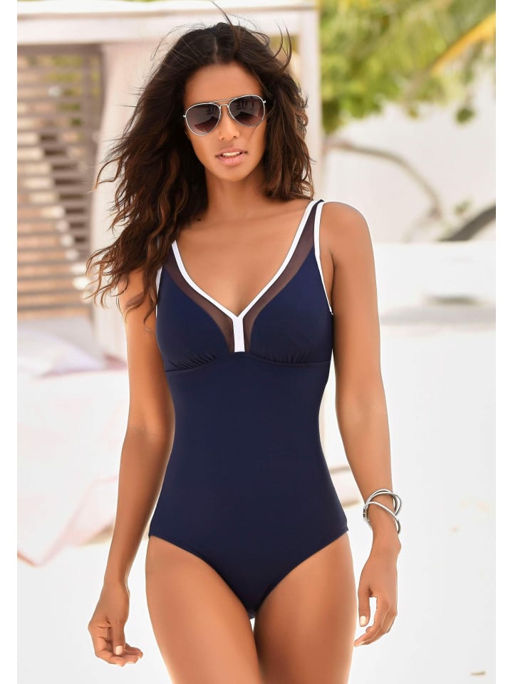 LASCANA Badeanzug in marine günstig kaufen