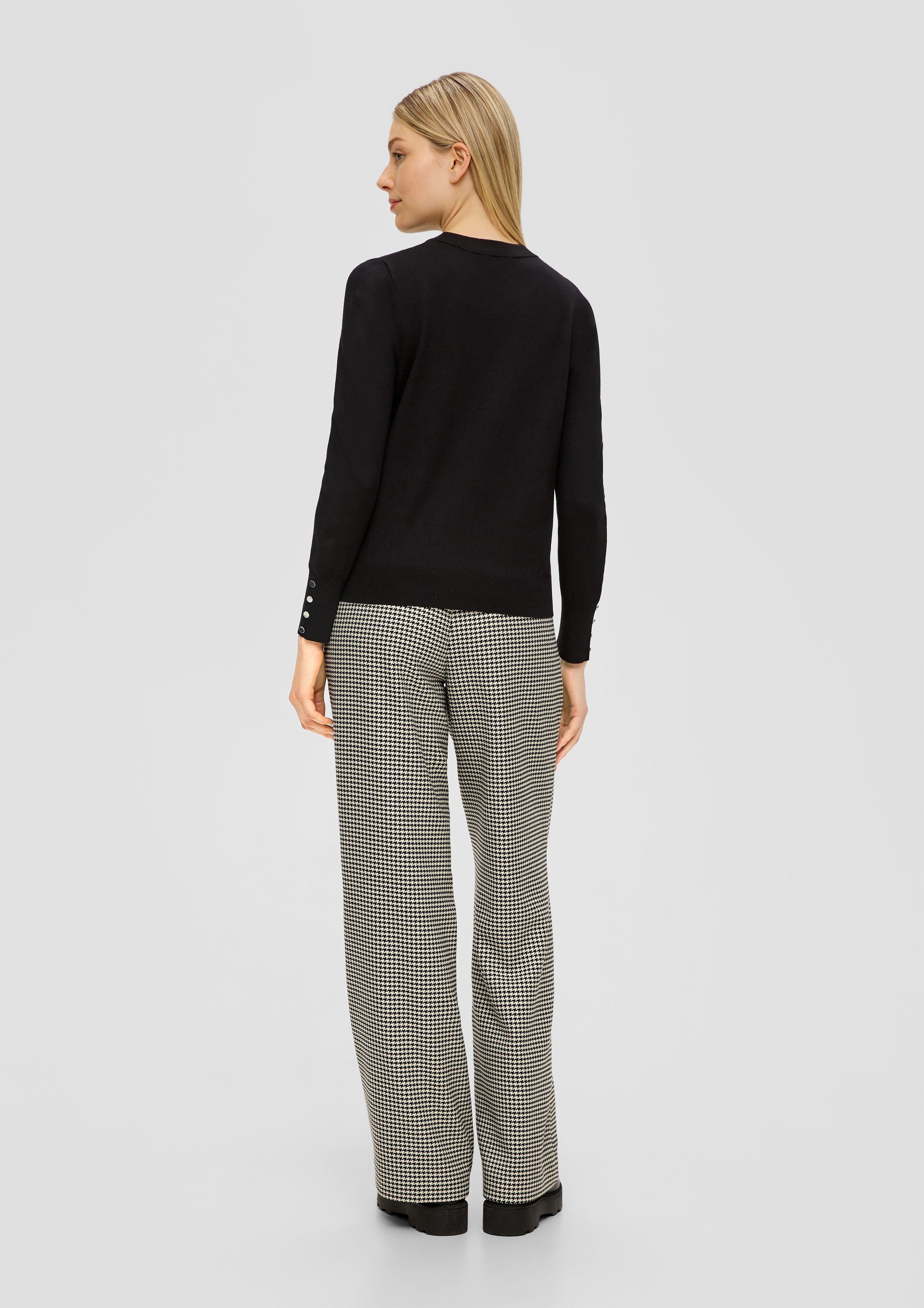 Feinstrickpullover mit Zierknöpfen  2142759-9999