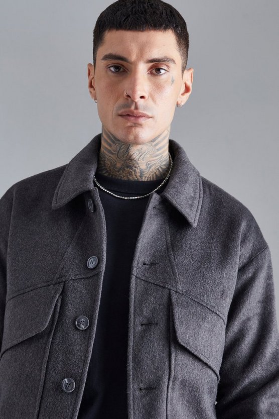 Gepolsterte Melton Harrington-Jacke