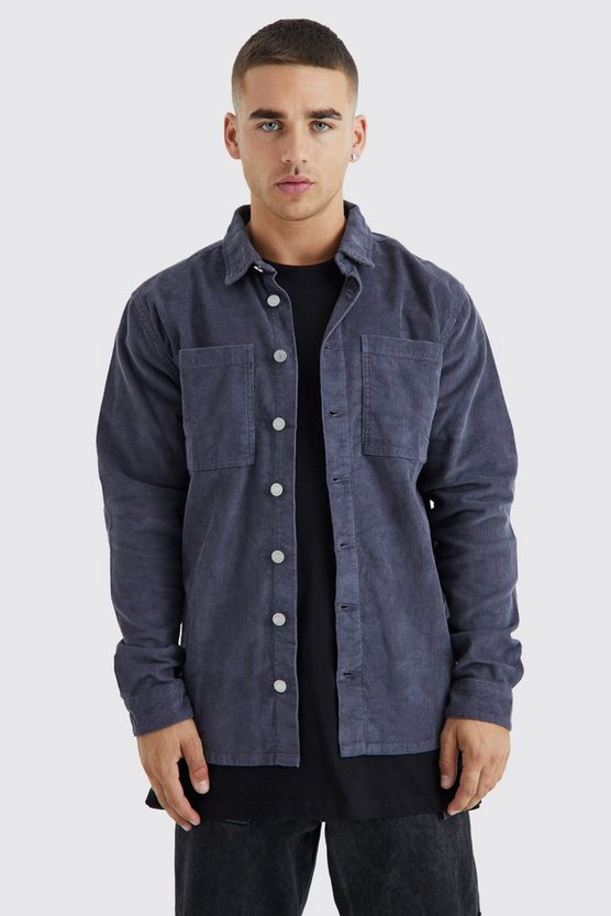 Cargo-Overshirt aus Cord