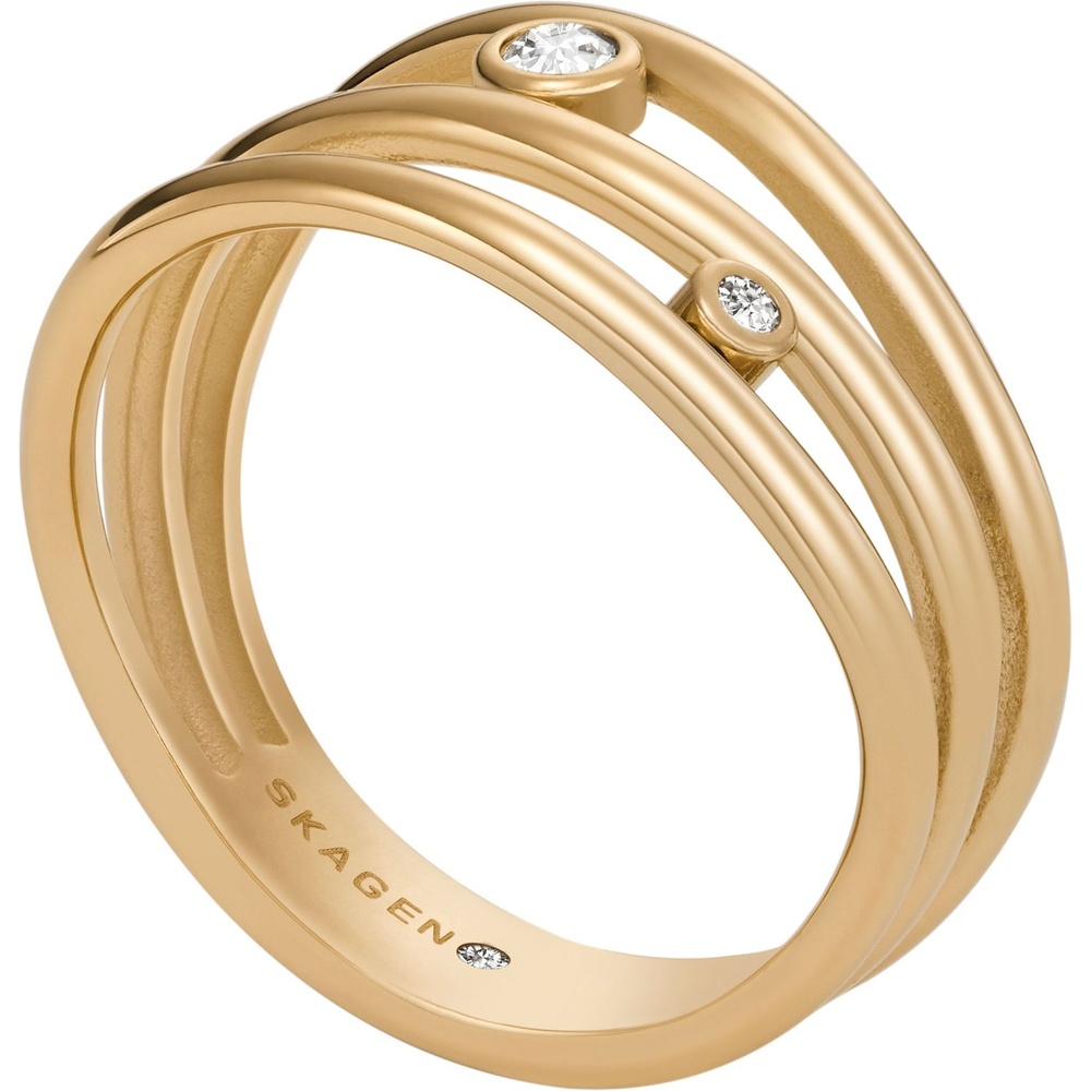 Skagen Bague pour femme Acier inoxydable or Bague