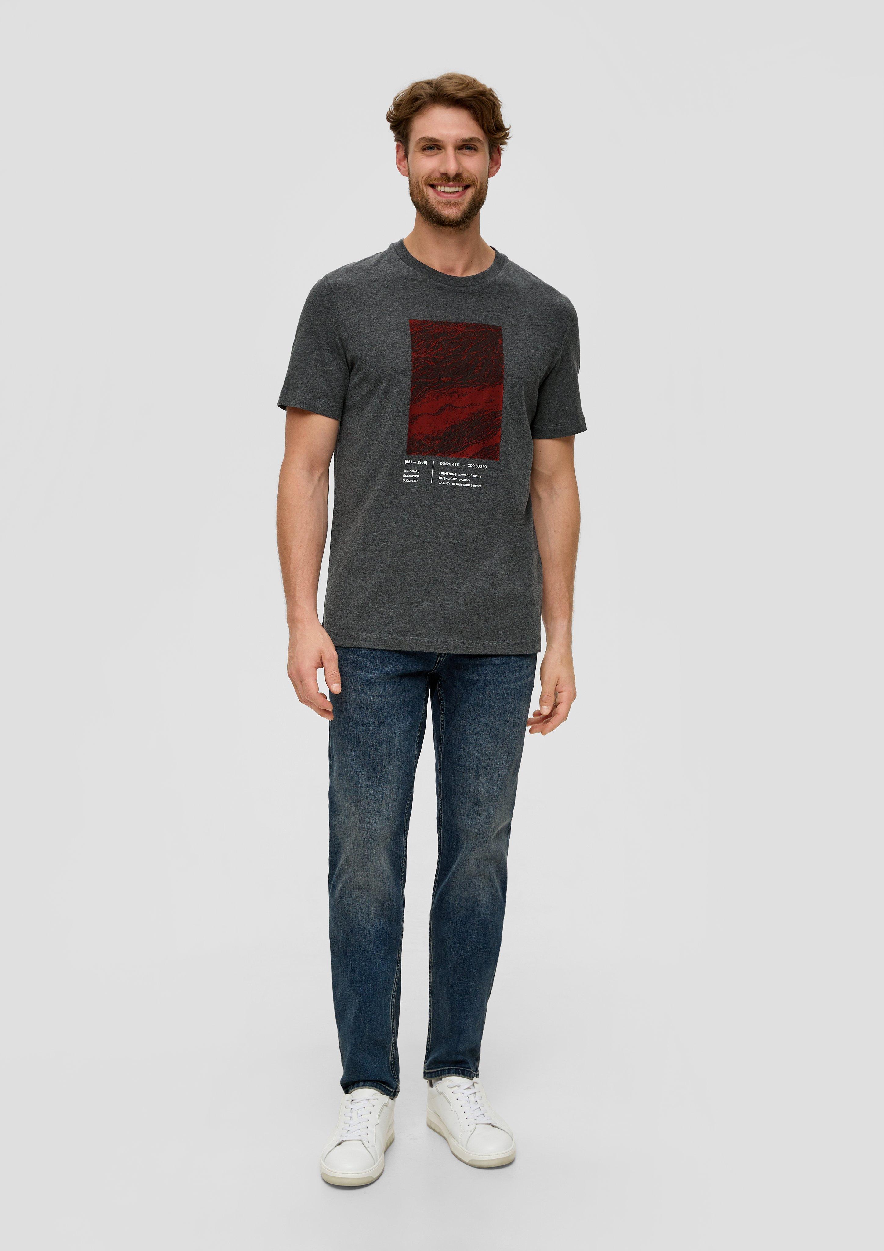 Baumwollshirt mit Frontprint  2138665-98D1