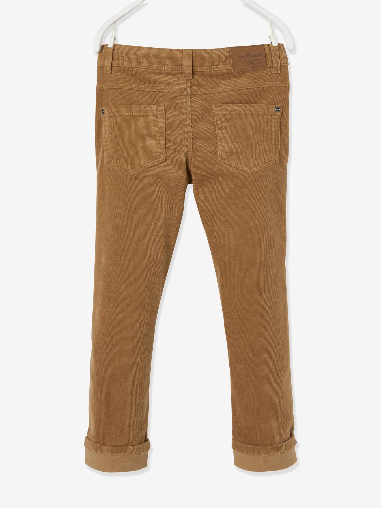 Vertbaudet Jungen Cordhose, Slim-Fit - camelfarben