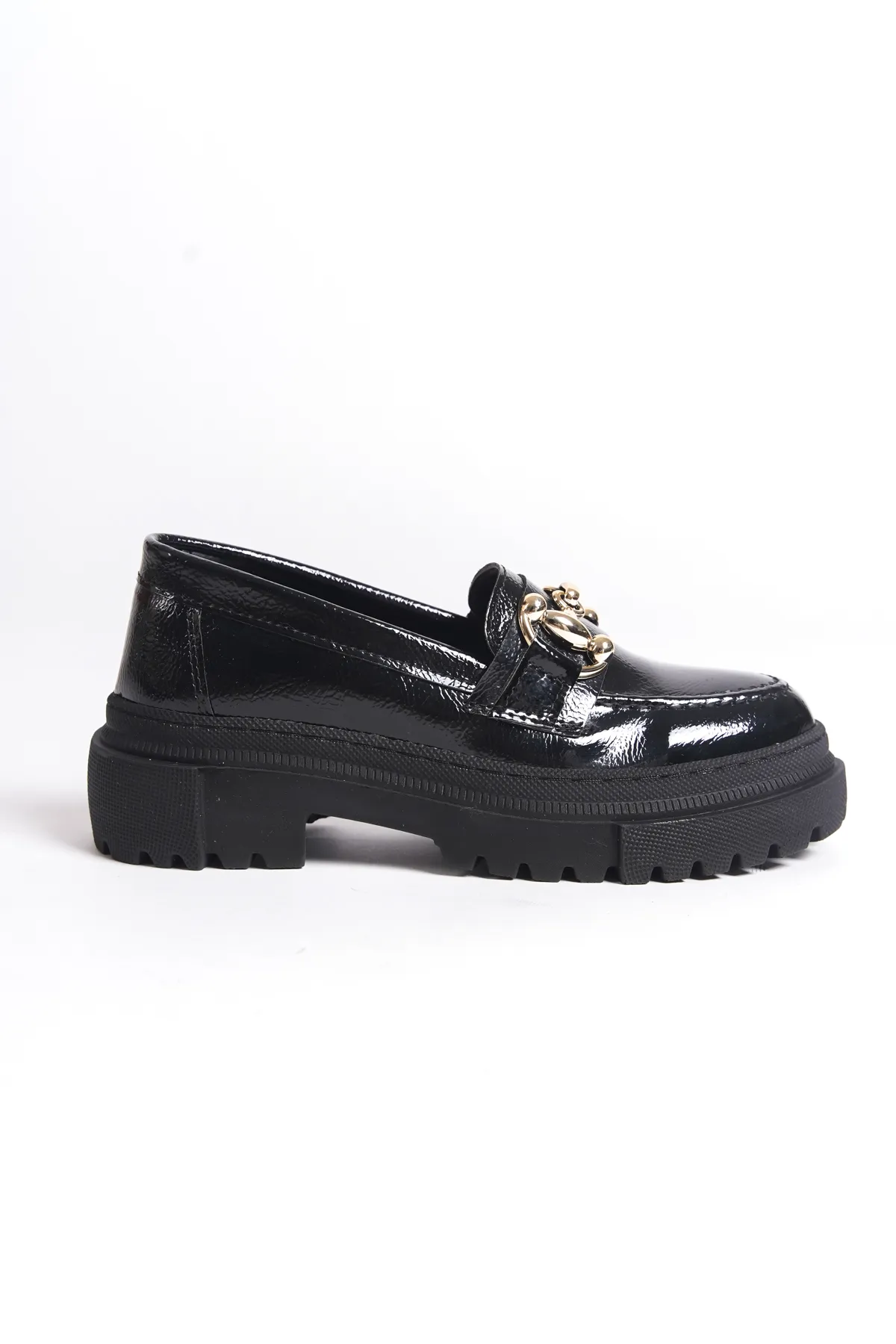 Capone Outfitters  Damen-Loafer mit ovaler Zehenpartie und Metallschnalle mit Trak-Sohle
