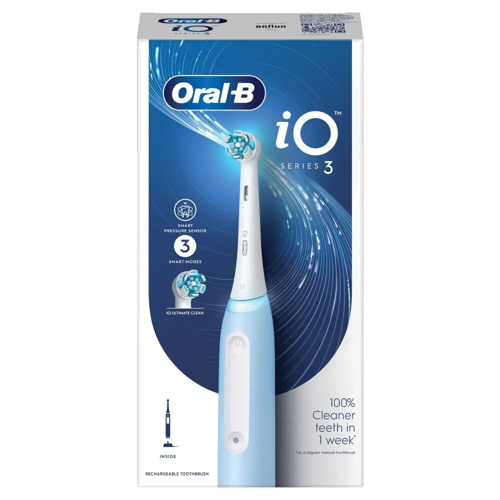 Oral-B iO 3 mėlynas elektrinis dantų šepetėlis