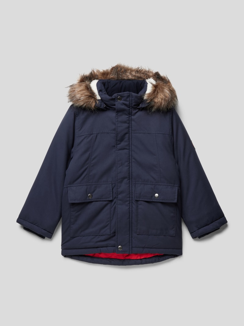 Parka mit abnehmbarer Kapuze Modell 'MARLIN' in blau