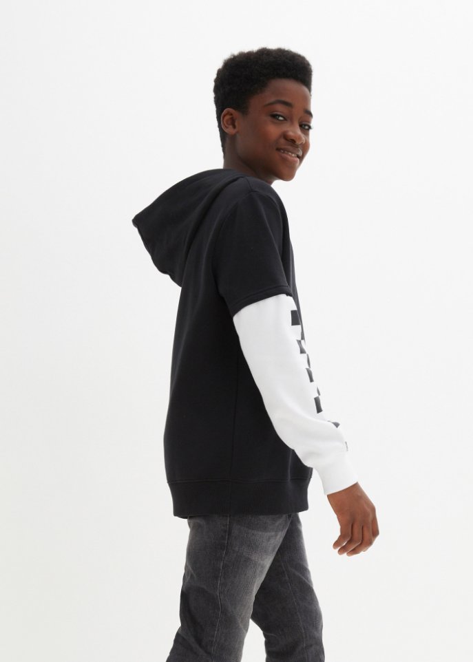Jungen Layer Kapuzensweatshirt
