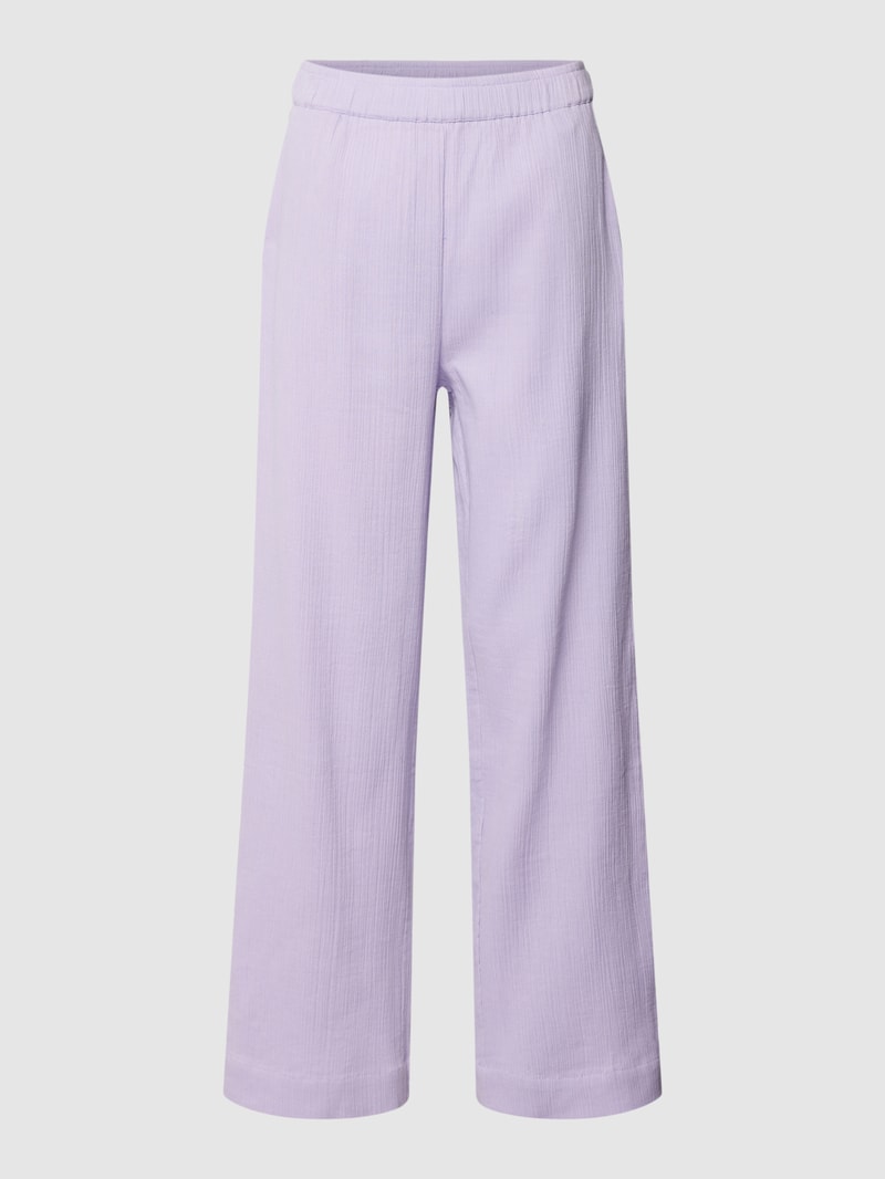 Pyjama-Hose aus Baumwolle mit Strukturmuster in lila