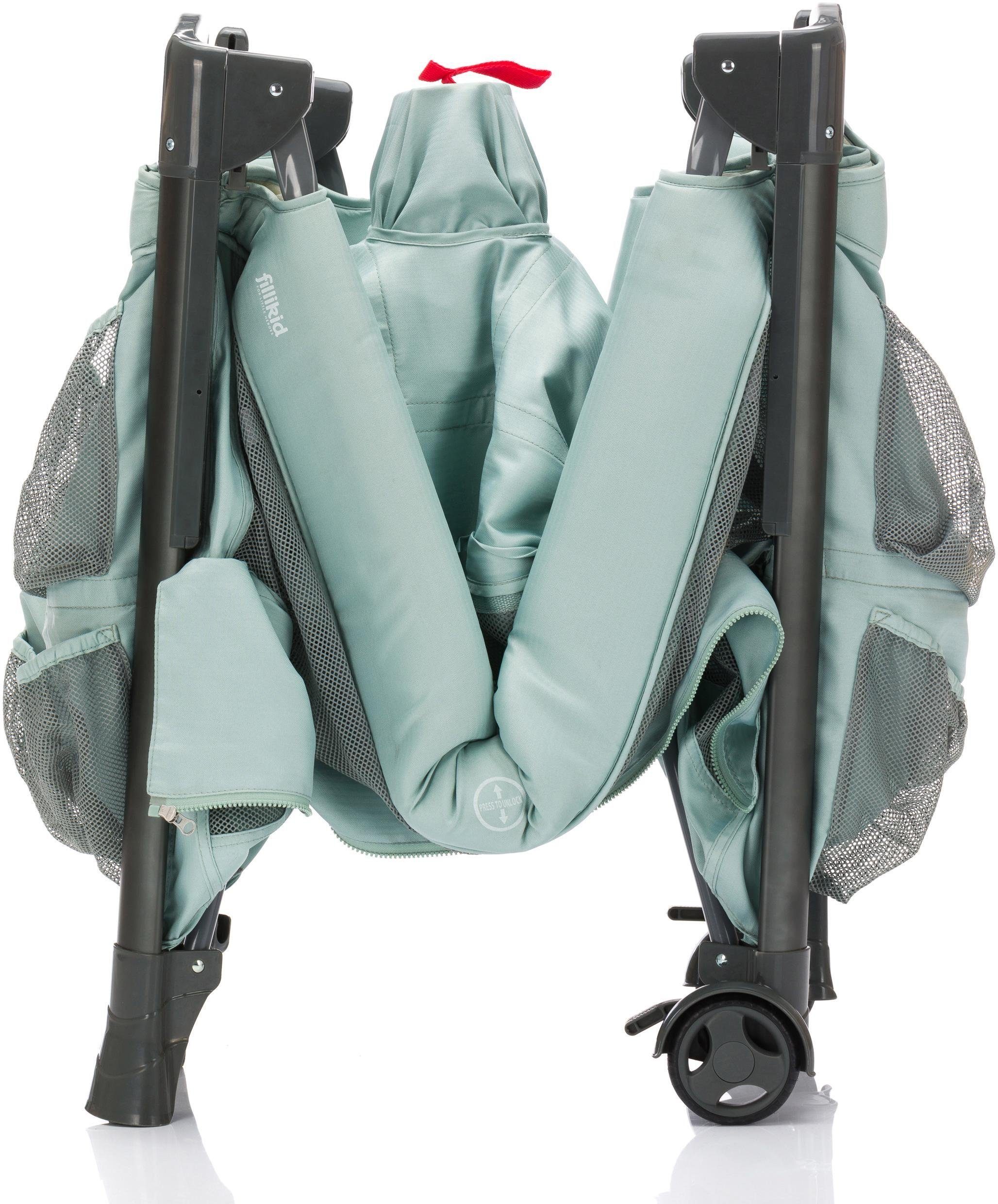 Fillikid Baby-Reisebett Faltbett, mint, inkl. Transporttasche