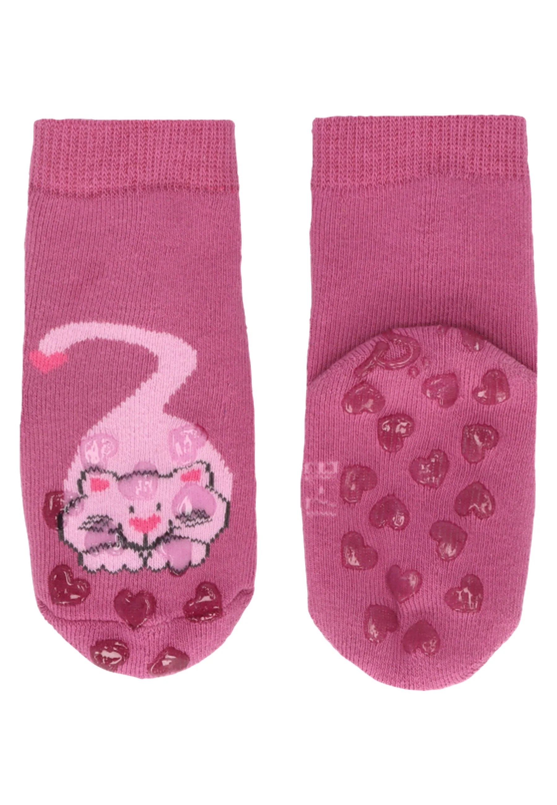 ABS Krabbelsocken im 2er Pack mit Motiv Katze