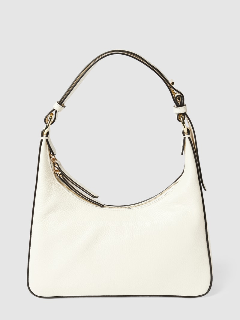 Hobo Bag mit Label-Detail Modell '8PM' in ecru