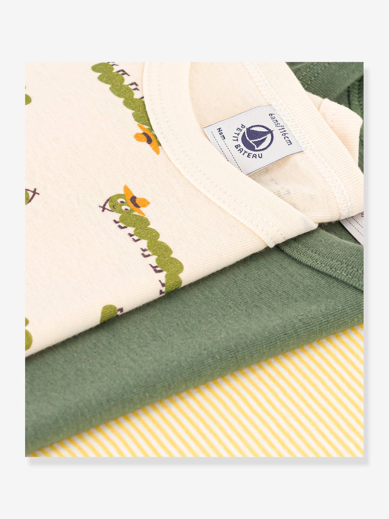 Petit Bateau 3er-Pack Kinder T-Shirts PETIT BATEAU - grün