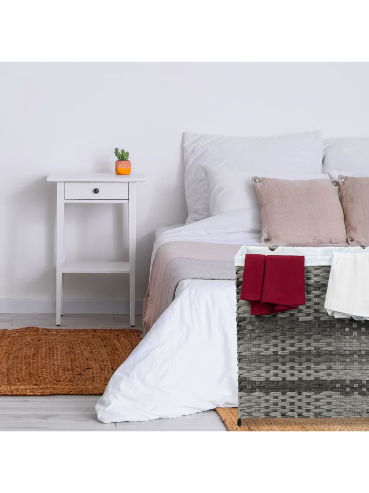 relaxdays Wäschekorb in Braun/ Beige - (B)58 x (H)60 x (T)34 cm günstig kaufen onesize