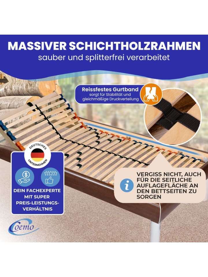 Coemo 2er Set Lattenrost MULTIRA  in Natur günstig kaufen