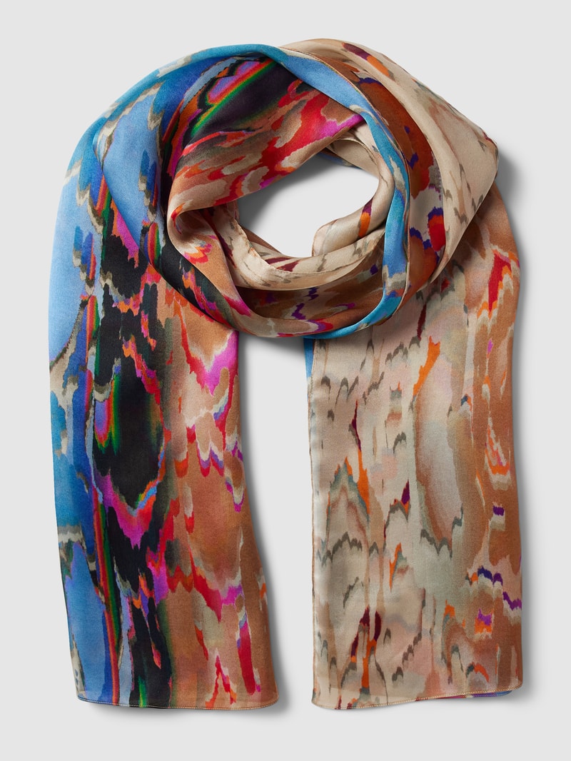 Schal mit Label-Print in rot