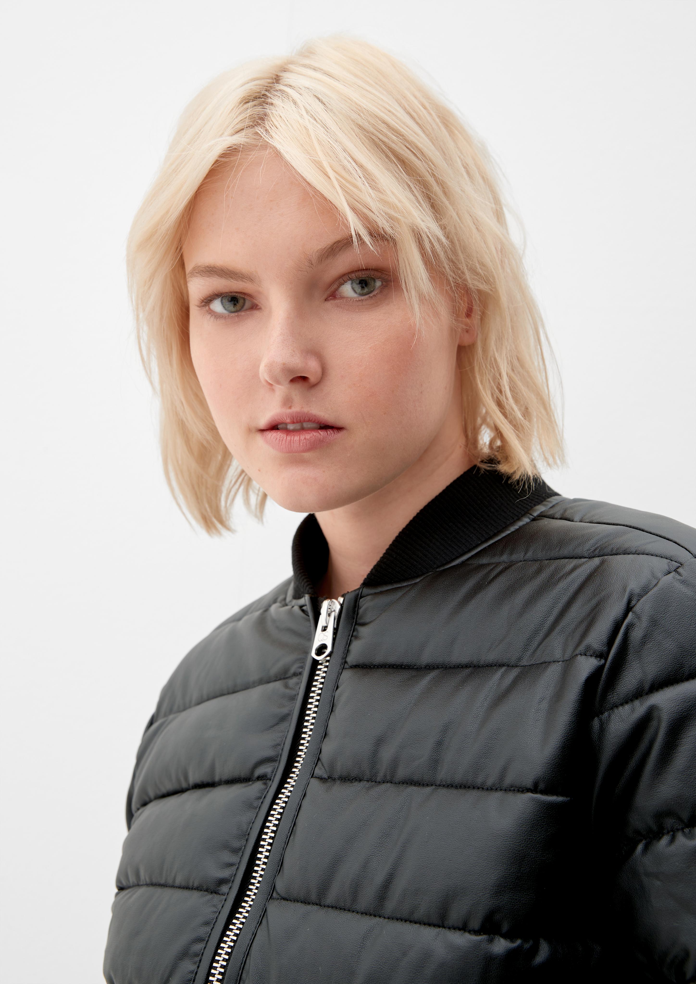 Steppblouson in Leder-Optik  2115487-9999