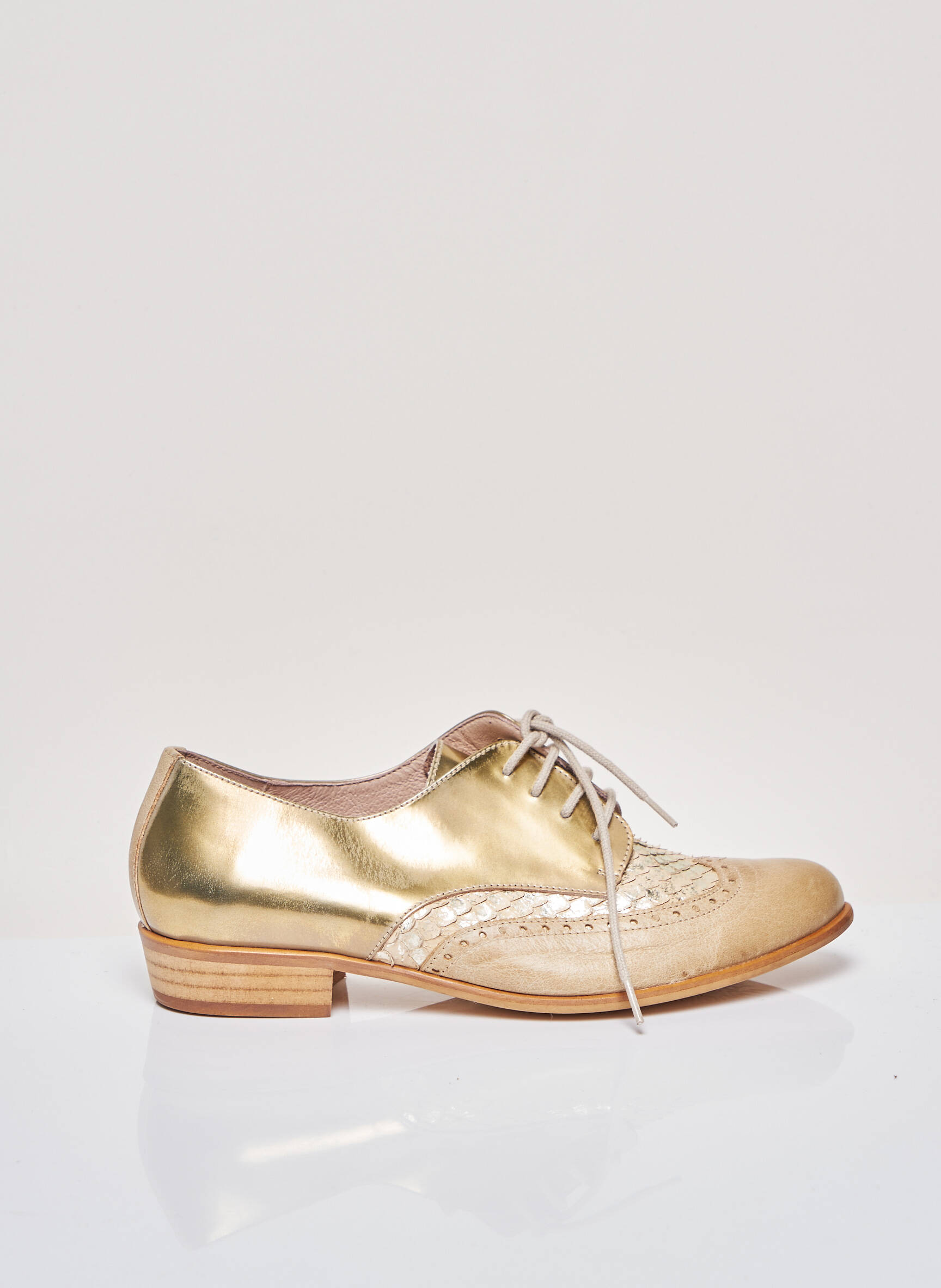 Wonders Derby Femme couleur beige