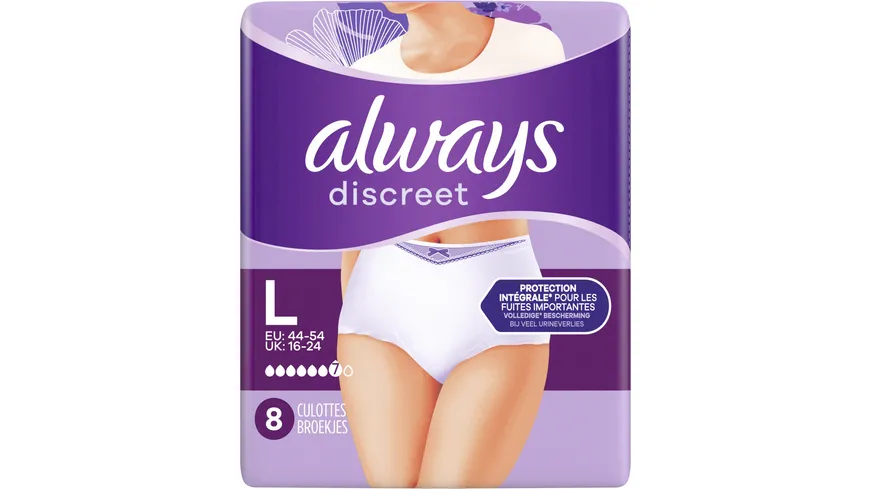 always discreet Inkontinenz Höschen Gr. L Monatspackung