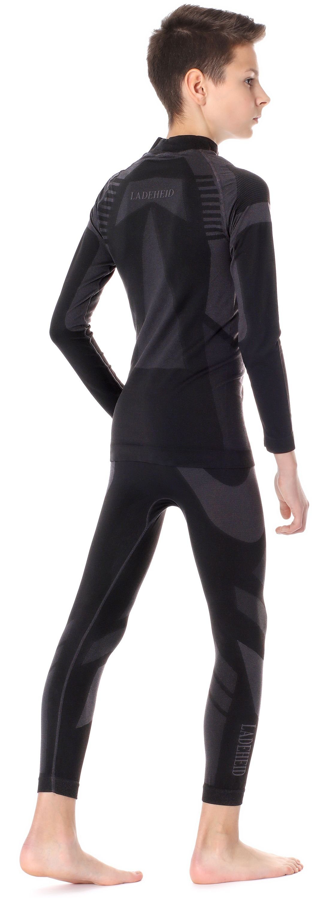 Ladeheid Funktionsunterhemd Kinder Funktionsunterwäsche Set Thermoaktiv LASS0005 (Set, mit Funktionsunterhose)