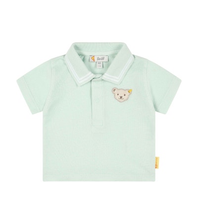 Poloshirt kurzarm, hellgrün für Jungs