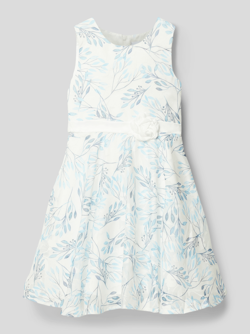 Kleid mit Taillenpasse in weiß